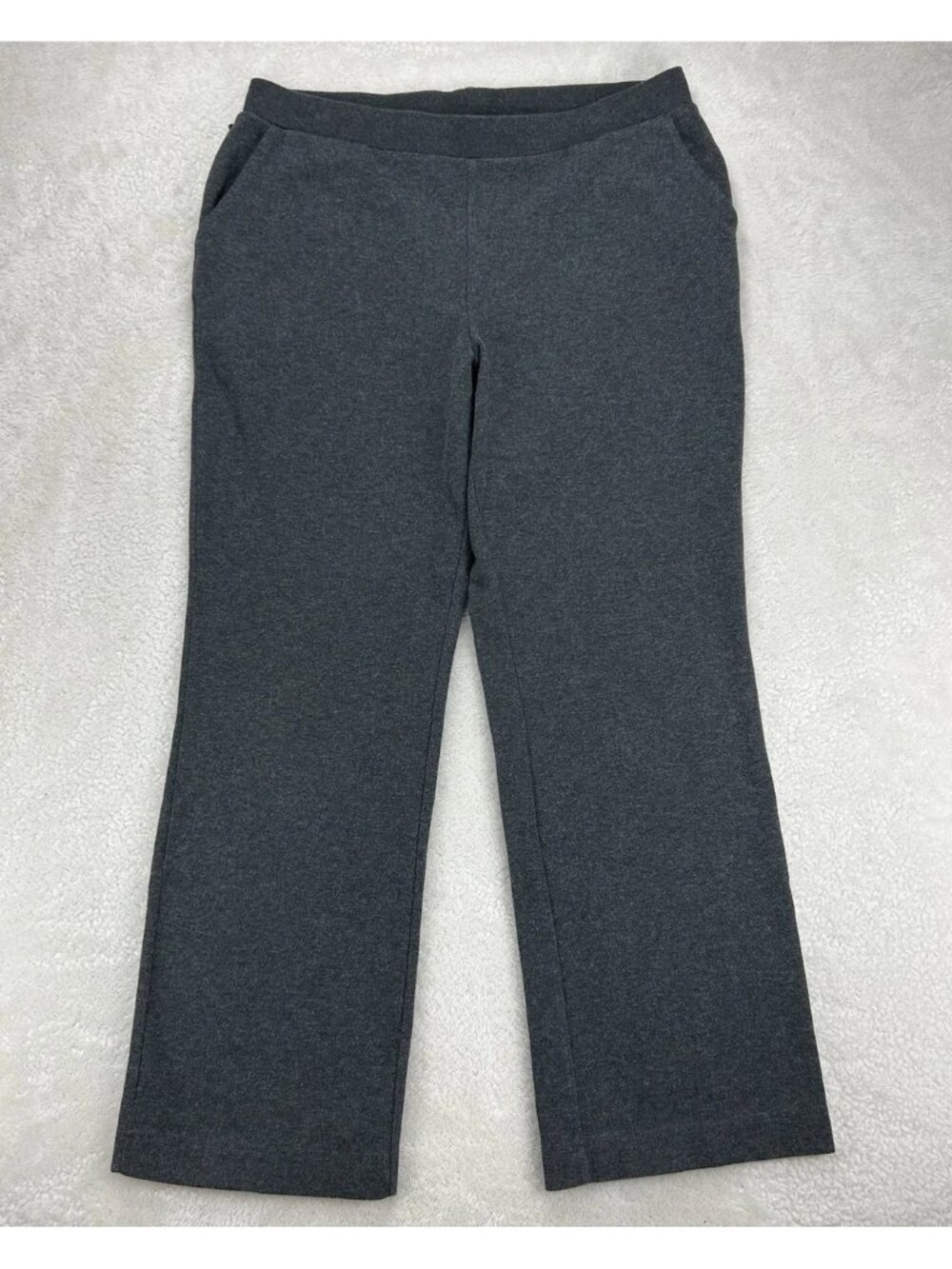 Lauren‎ Ralph Lauren Pants Womens Pull On Elastic Waist L Gray Cotton/Polyester